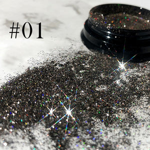 0.3g  Powder Nails Laser Silver Pink Glitter Chrome Nail Powder Shimmer Gel Polish Flakes for  Pigment