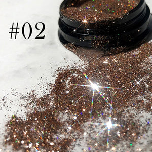 0.3g  Powder Nails Laser Silver Pink Glitter Chrome Nail Powder Shimmer Gel Polish Flakes for  Pigment