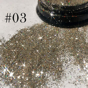 0.3g  Powder Nails Laser Silver Pink Glitter Chrome Nail Powder Shimmer Gel Polish Flakes for  Pigment