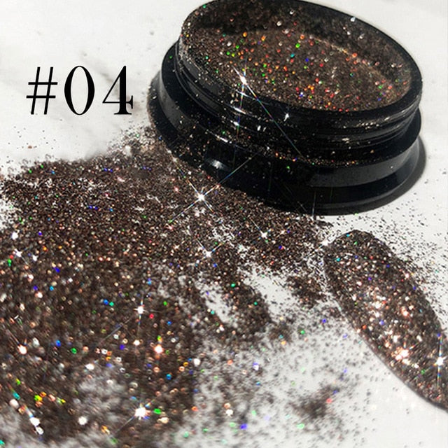 0.3g  Powder Nails Laser Silver Pink Glitter Chrome Nail Powder Shimmer Gel Polish Flakes for  Pigment