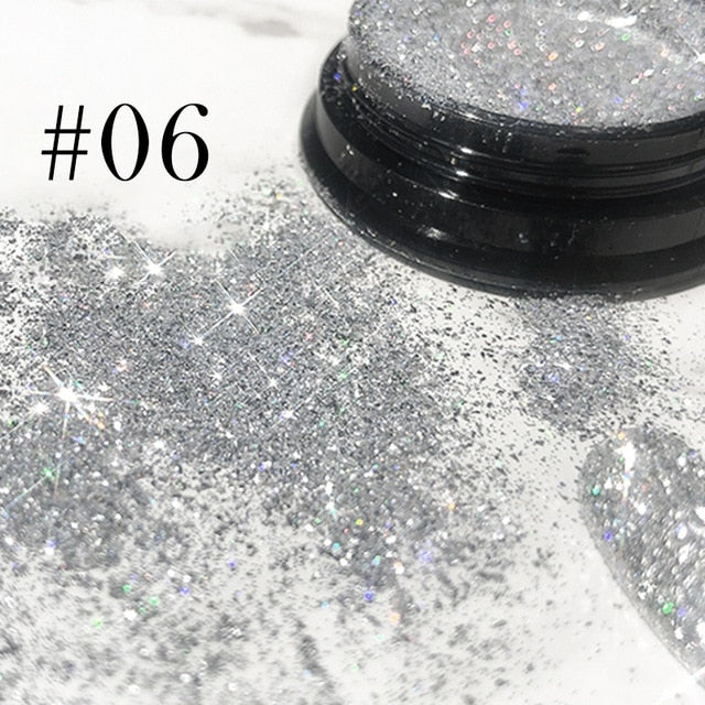 0.3g  Powder Nails Laser Silver Pink Glitter Chrome Nail Powder Shimmer Gel Polish Flakes for  Pigment