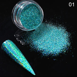 0.3g  Powder Nails Laser Silver Pink Glitter Chrome Nail Powder Shimmer Gel Polish Flakes for  Pigment