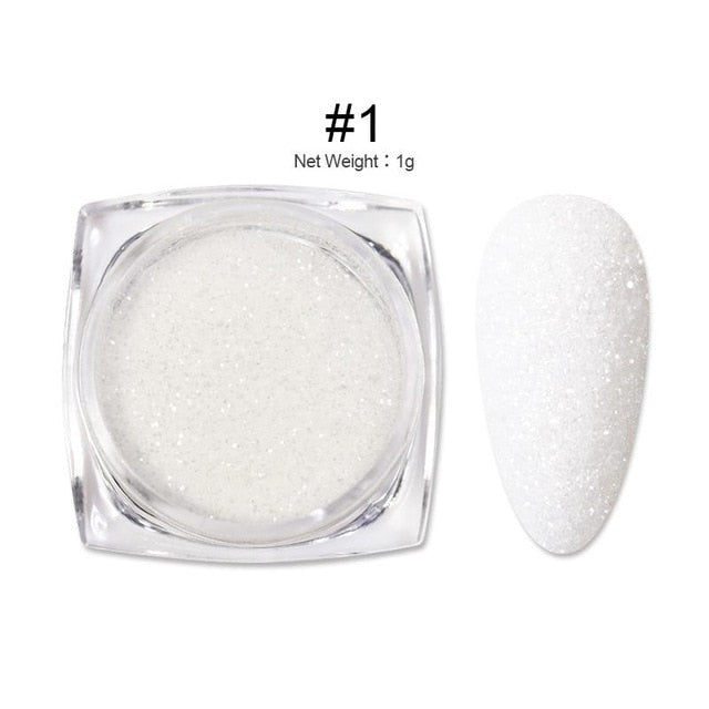 0.3g  Powder Nails Laser Silver Pink Glitter Chrome Nail Powder Shimmer Gel Polish Flakes for  Pigment