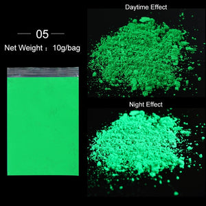 Neon Nail Powder Pigment Set Fluorenscence Spangle Nail Glitter Make Up Shimmer Shining Chrome Dust Decoration