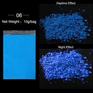 Neon Nail Powder Pigment Set Fluorenscence Spangle Nail Glitter Make Up Shimmer Shining Chrome Dust Decoration
