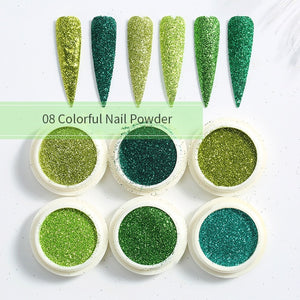Neon Nail Powder Pigment Set Fluorenscence Spangle Nail Glitter Make Up Shimmer Shining Chrome Dust Decoration