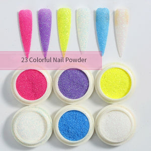 Neon Nail Powder Pigment Set Fluorenscence Spangle Nail Glitter Make Up Shimmer Shining Chrome Dust Decoration