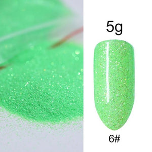 Neon Nail Powder Pigment Set Fluorenscence Spangle Nail Glitter Make Up Shimmer Shining Chrome Dust Decoration