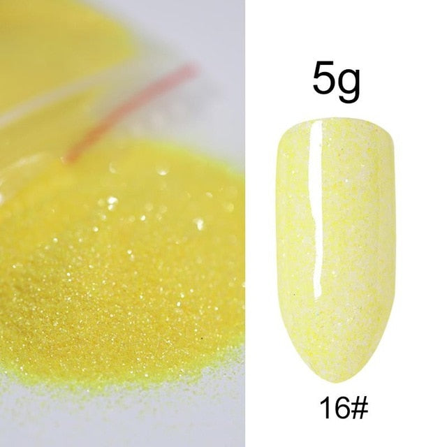 Neon Nail Powder Pigment Set Fluorenscence Spangle Nail Glitter Make Up Shimmer Shining Chrome Dust Decoration