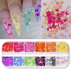 Neon Nail Powder Pigment Set Fluorenscence Spangle Nail Glitter Make Up Shimmer Shining Chrome Dust Decoration