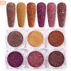 Neon Nail Powder Pigment Set Fluorenscence Spangle Nail Glitter Make Up Shimmer Shining Chrome Dust Decoration