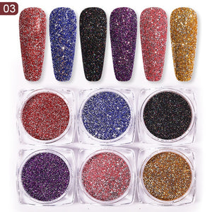 Neon Nail Powder Pigment Set Fluorenscence Spangle Nail Glitter Make Up Shimmer Shining Chrome Dust Decoration