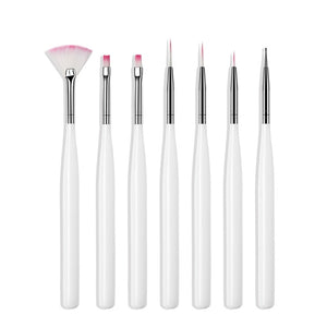 ROHWXY 15/12/8pcs Nail Art UV Gel Brush Set Pen UV Gel Nail Art Builder Flat Crystal Painting Drawing Carving Pen Manicure Tool