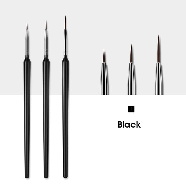 ROHWXY 15/12/8pcs Nail Art UV Gel Brush Set Pen UV Gel Nail Art Builder Flat Crystal Painting Drawing Carving Pen Manicure Tool