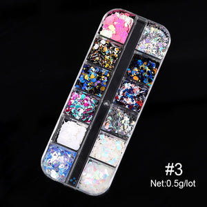 Butterfly Nail Sequins Glitter  Style Moon Flakes Paillette Iridescent  Maple Leaf  Decoration 3d Nail Art Sequins  Nail art